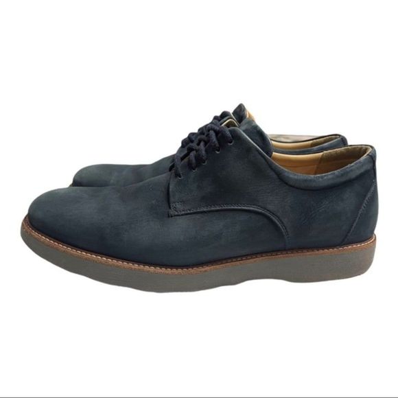 SAMUEL HUBBARD Bucks Mens Size 10/43.5  Navy Blue Nubuck Casual Oxfords Shoes main image 4